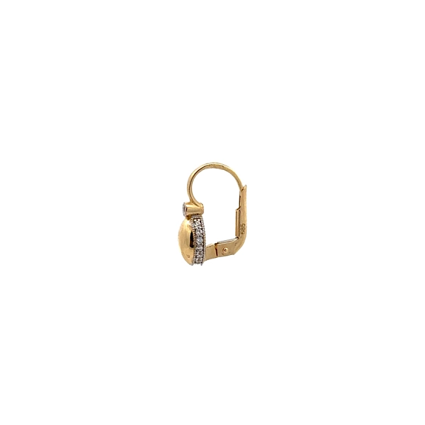 Ohrringe mit Zirkonen in Gold