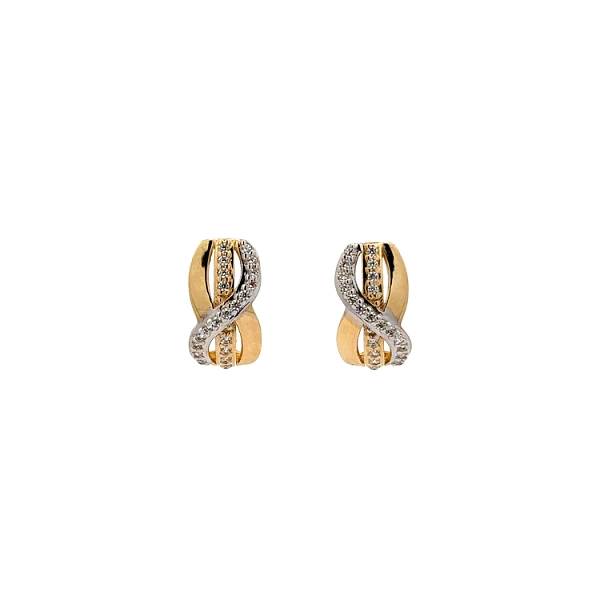 Ohrringe mit Zirkonen in Gold