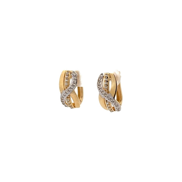 Ohrringe mit Zirkonen in Gold