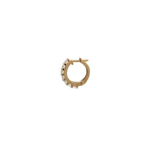 Goldene runde Ohrringe mit Zirkonen