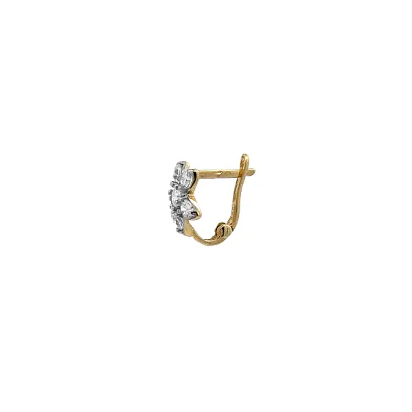 Gold-Ohrringe mit Zirkonen