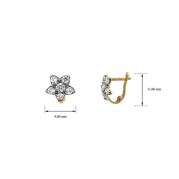 Gold-Ohrringe mit Zirkonen