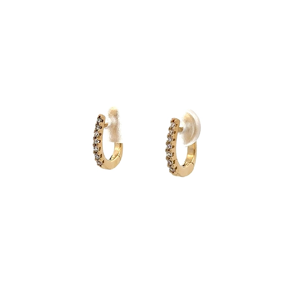 Goldene runde Ohrringe mit Zirkonen
