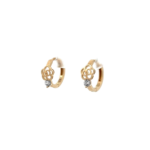 Goldene runde Ohrringe mit Zirkonen