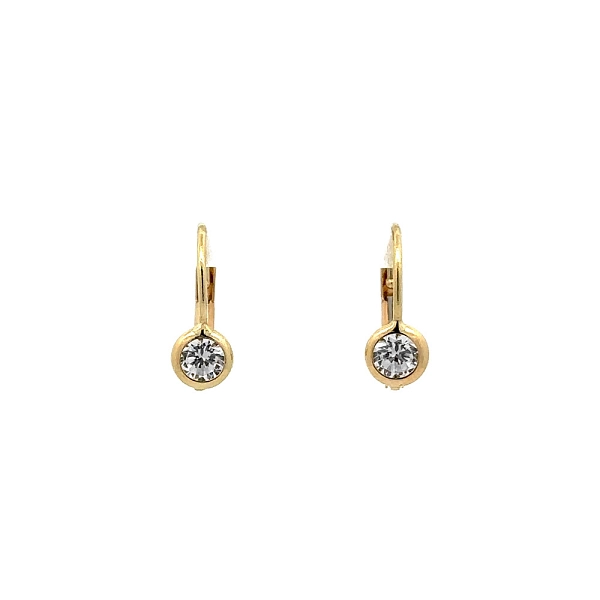 Gold-Ohrringe mit Zirkonen