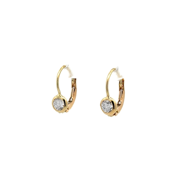 Gold-Ohrringe mit Zirkonen