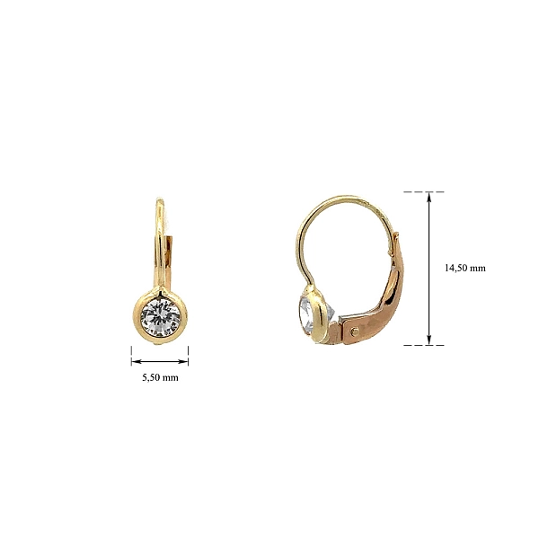Gold-Ohrringe mit Zirkonen