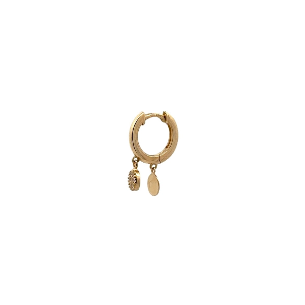 Goldene runde Ohrringe mit Zirkonen