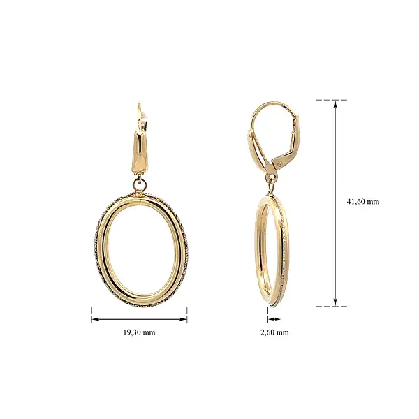 Goldfarbene Ohrringe mit Anhänger