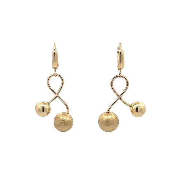 Goldfarbene Ohrringe mit Anhänger