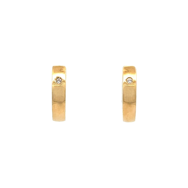Goldene runde Ohrringe mit Zirkonen