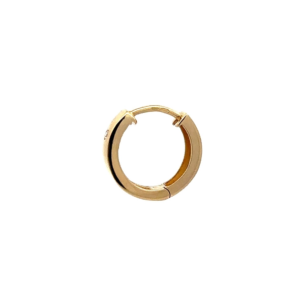 Goldene runde Ohrringe mit Zirkonen