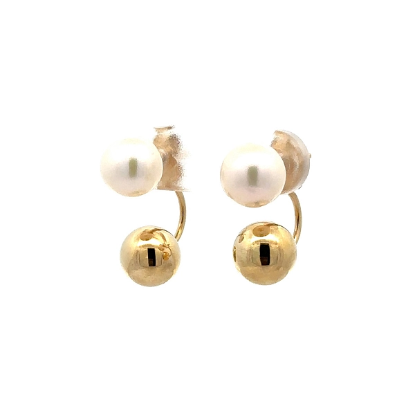 Gold Ohrringe Perlen mit Perle