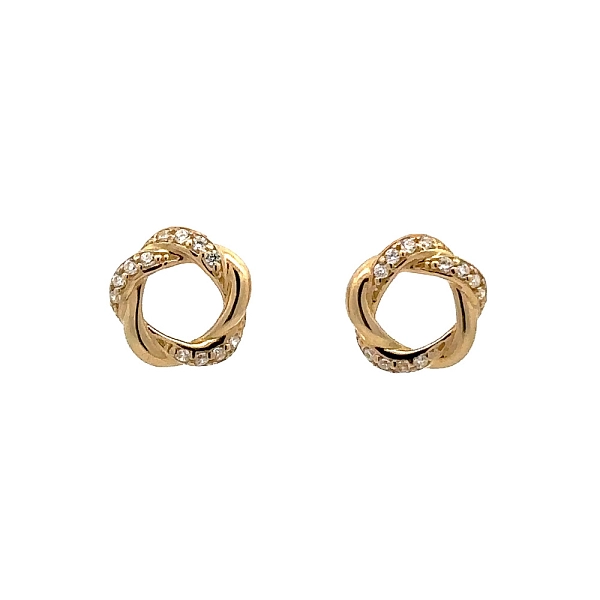 Gold-Ohrringe mit Zirkonen