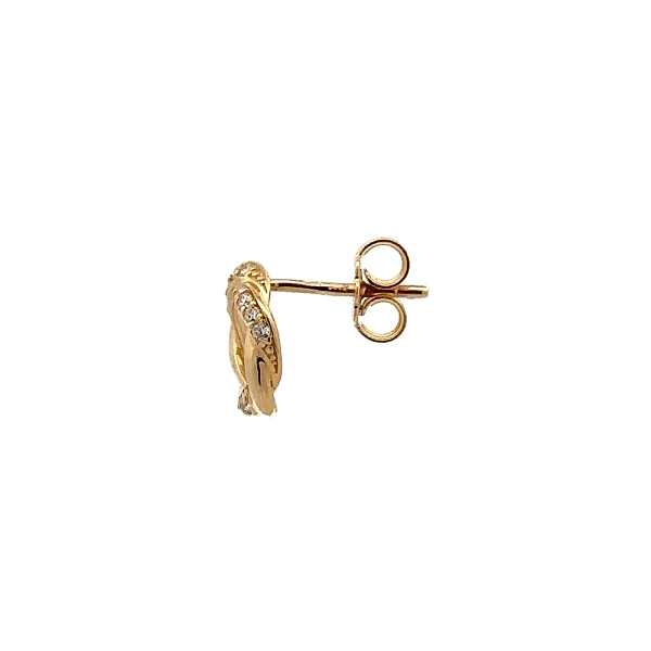 Gold-Ohrringe mit Zirkonen