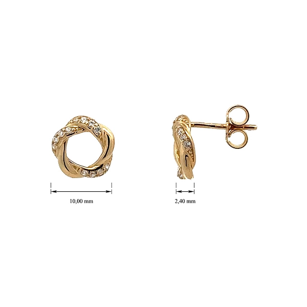 Gold-Ohrringe mit Zirkonen