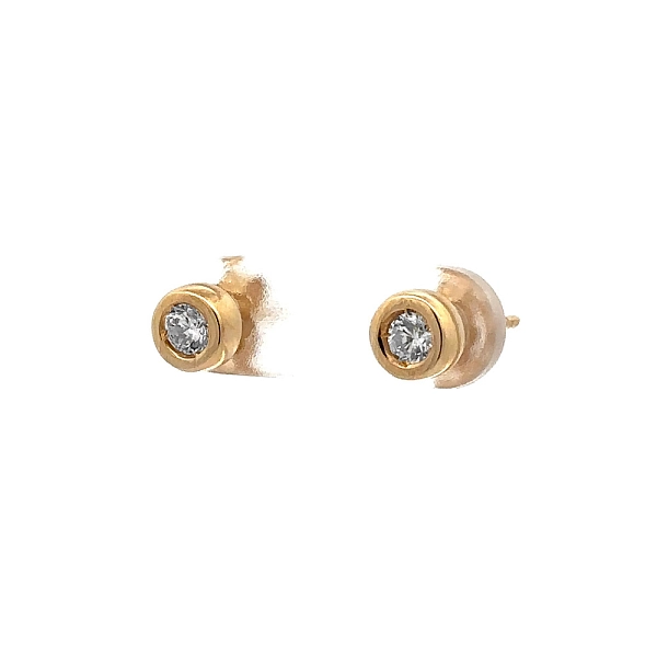 Gold-Ohrringe mit Zirkonen