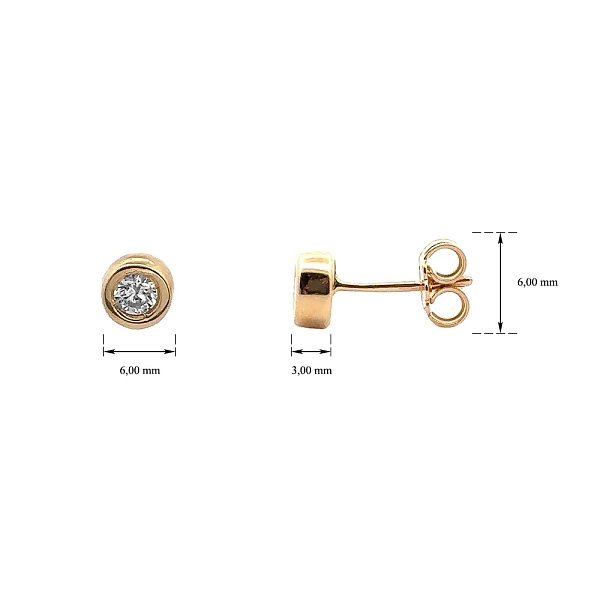 Gold-Ohrringe mit Zirkonen