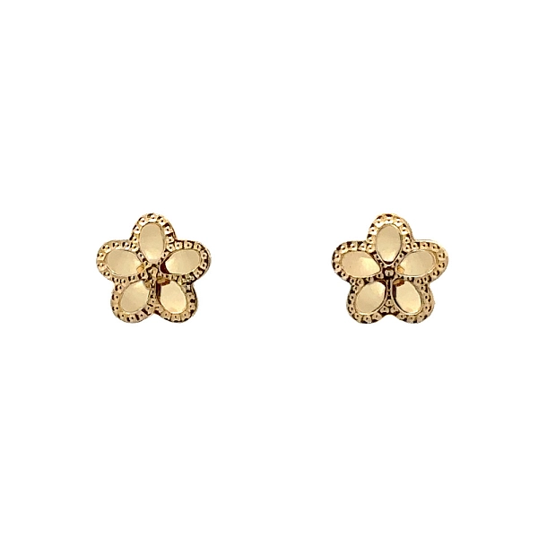 Gold-Pecek-Ohrringe Blume