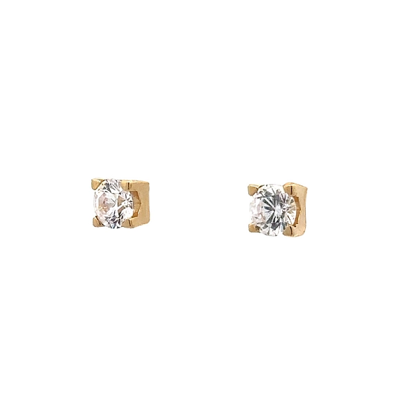 Gold-Ohrringe mit Zirkonen