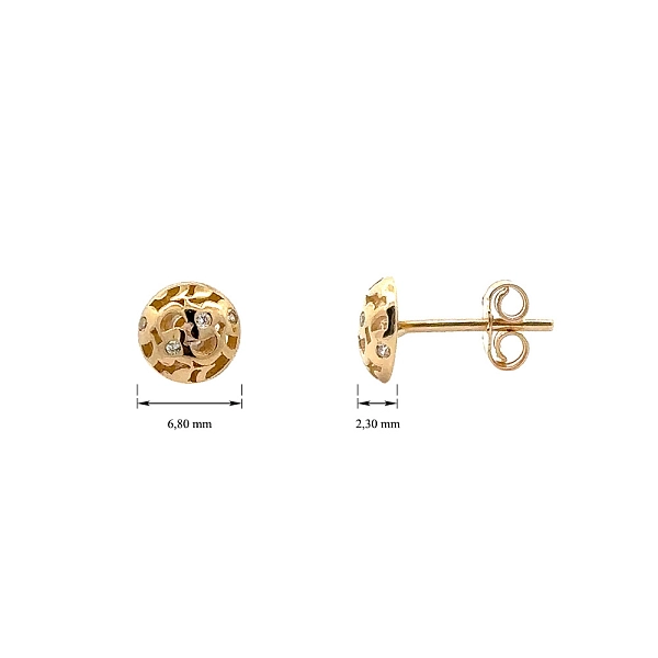 Gold-Ohrringe mit Zirkonen