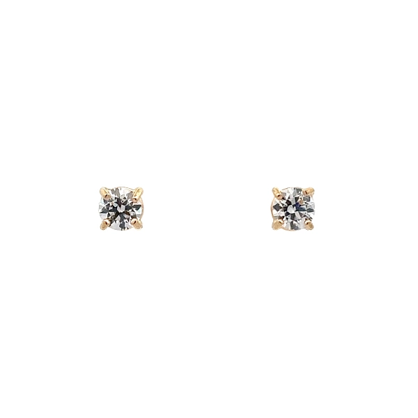 Gold-Ohrringe mit Zirkonen