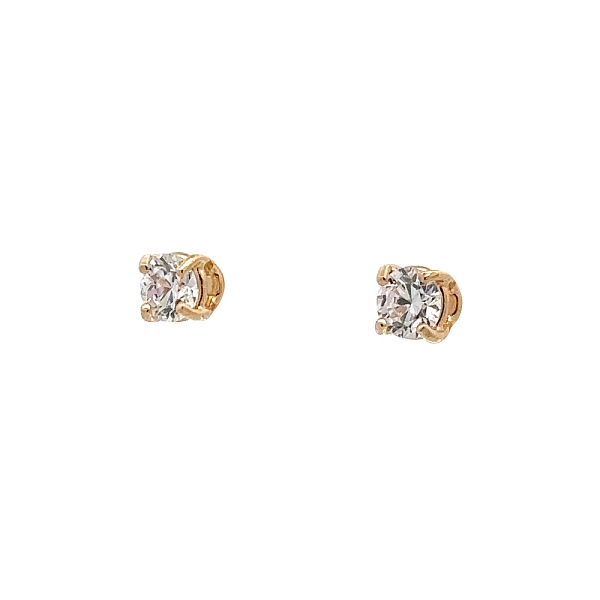 Gold-Ohrringe mit Zirkonen