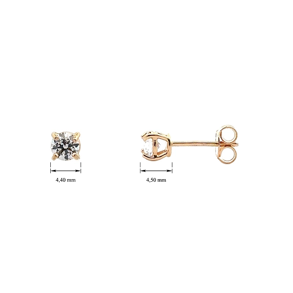 Gold-Ohrringe mit Zirkonen