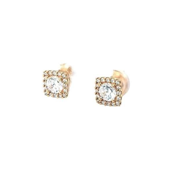 Gold-Ohrringe mit Zirkonen