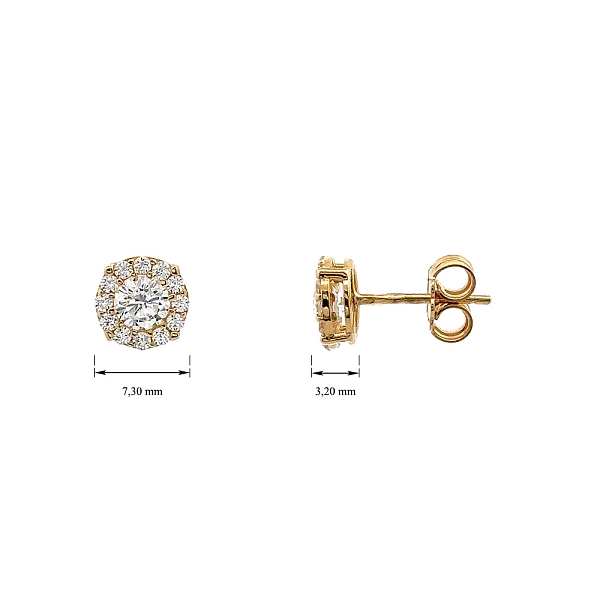 Gold-Ohrringe mit Zirkonen