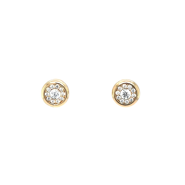 Gold-Ohrringe mit Zirkonen