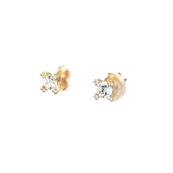 Gold-Ohrringe mit Zirkonen