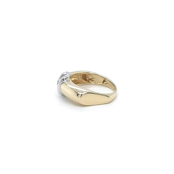 Ring mit Ziron aus kombiniertem Gold