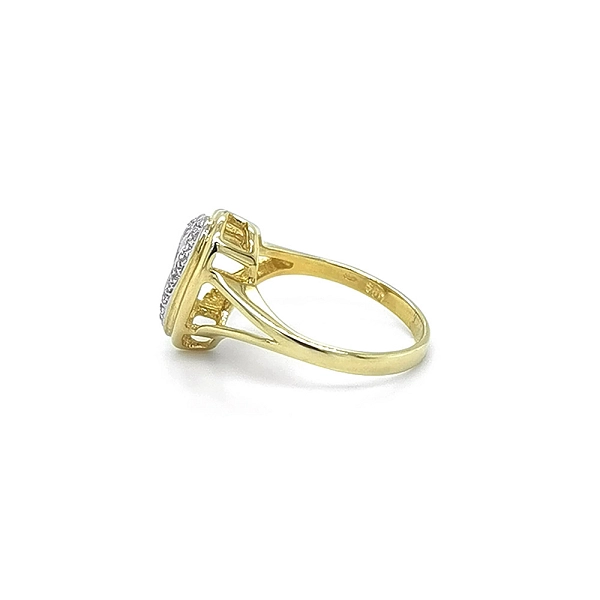 Goldring Herz mit Zirkonen