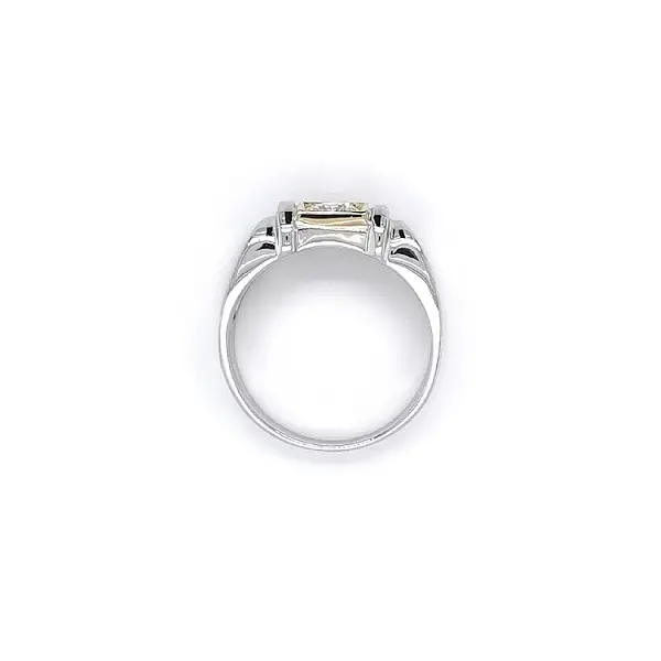 Ring mit Zirkon aus Kombinationsgold