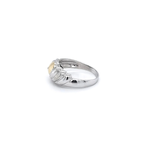 Ring mit Zirkon aus Kombinationsgold