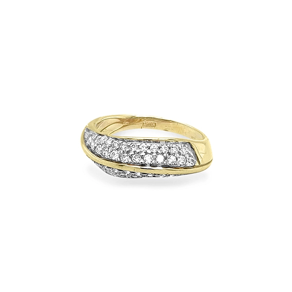 Goldring mit Zirkonen