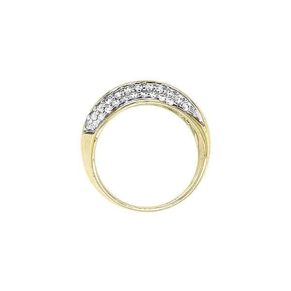 Goldring mit Zirkonen