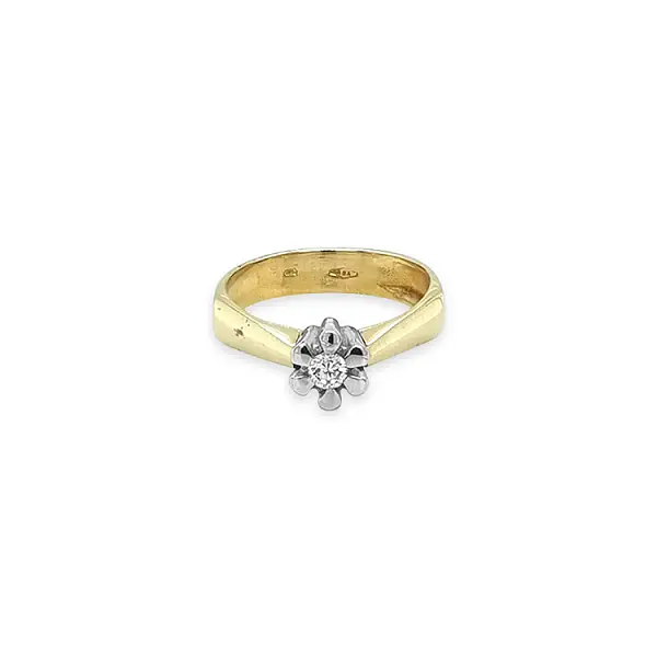 Gold Verlobungsring mit Zirkon