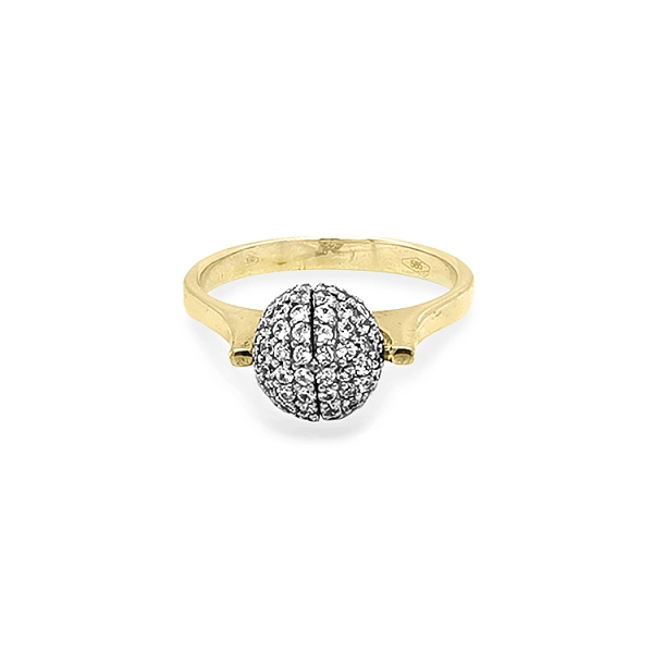 Goldring mit Zirkonen