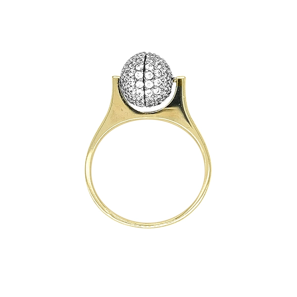 Goldring mit Zirkonen