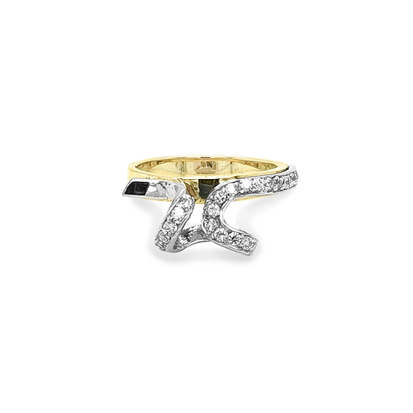 Goldring mit Zirkonen