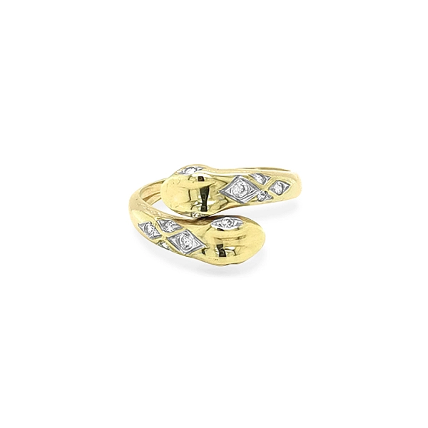 Goldring mit Zirkonen