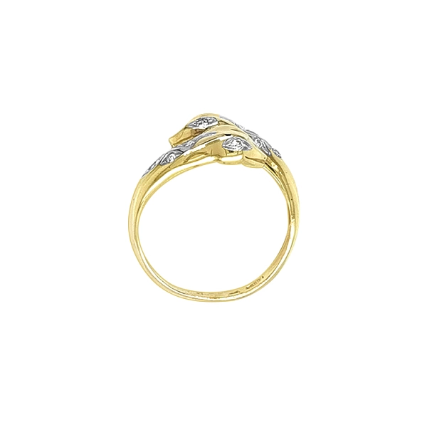 Goldring mit Zirkonen