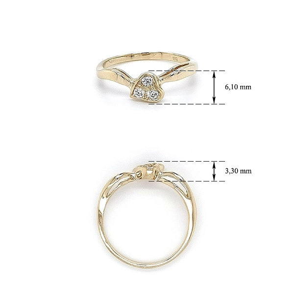Goldring mit Zirkonen