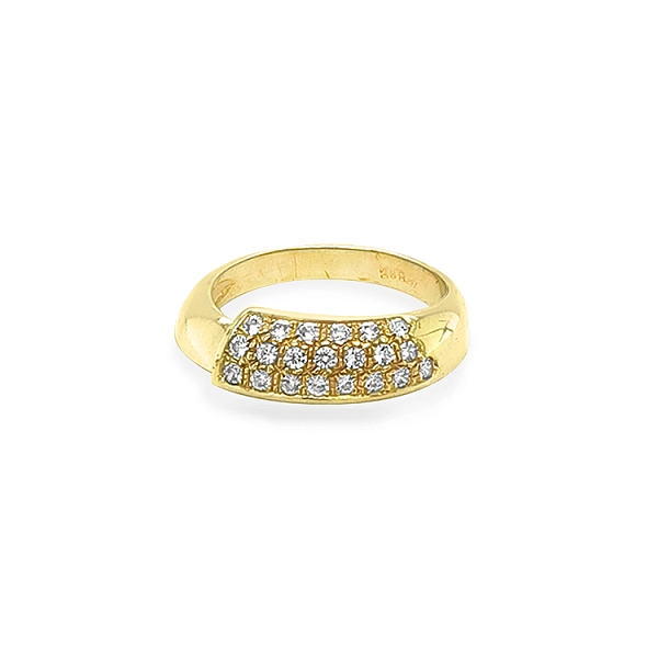 Goldring mit Zirkonen