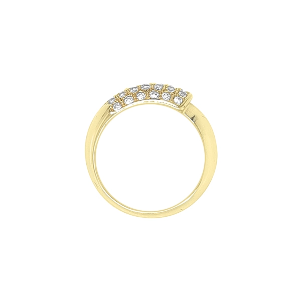 Goldring mit Zirkonen
