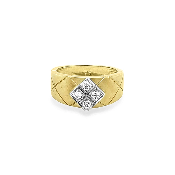 Goldring mit Zirkonen