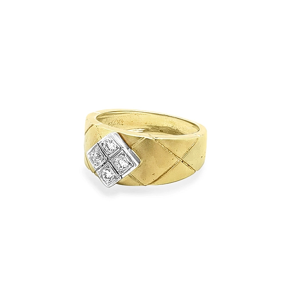 Goldring mit Zirkonen