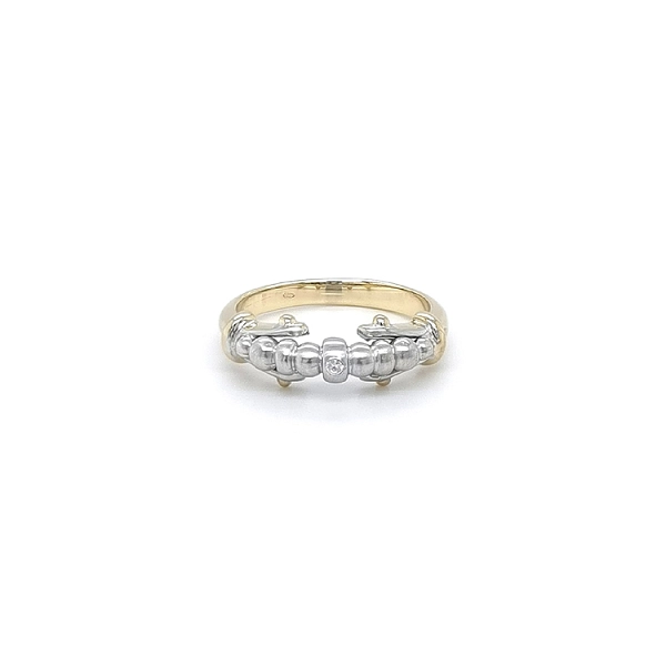 Ring mit Zirkon aus Kombinationsgold